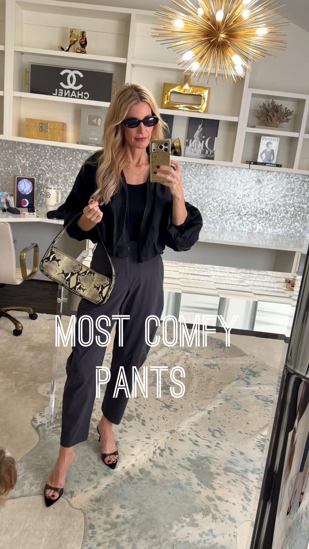 These polished black pants feel like loungewear but look so chic—and they’re wrinkle-free, too. I styled them with a lightweight jacket and heels for an easy, elevated outfit. I’m wearing a size 0 in the pants and an XS in the jacket.
#LTKStyle #FallOutfits #ComfortableStyle #WrinkleFreeClothing #Over40Style 

 