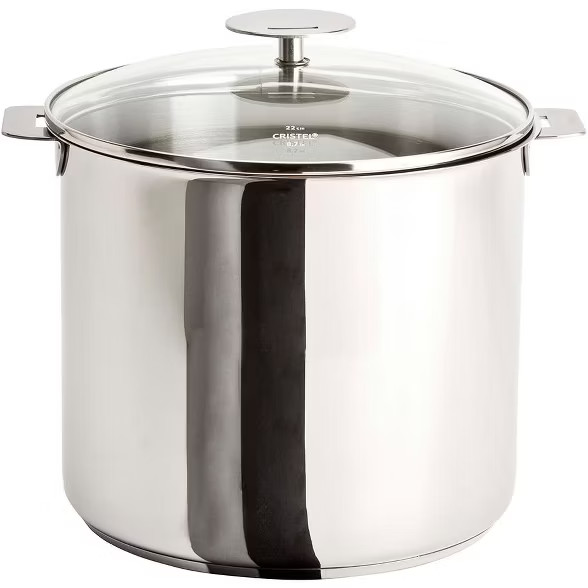 Cristel Multiply Stainless Steel 7.5 Quart Stockpot with Glass Lid | Target