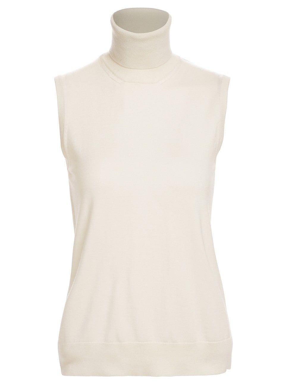 Ralph Lauren Collection Women's Sleeveless Turtleneck Cashmere Sweater - Cream - Size XL | Saks Fifth Avenue