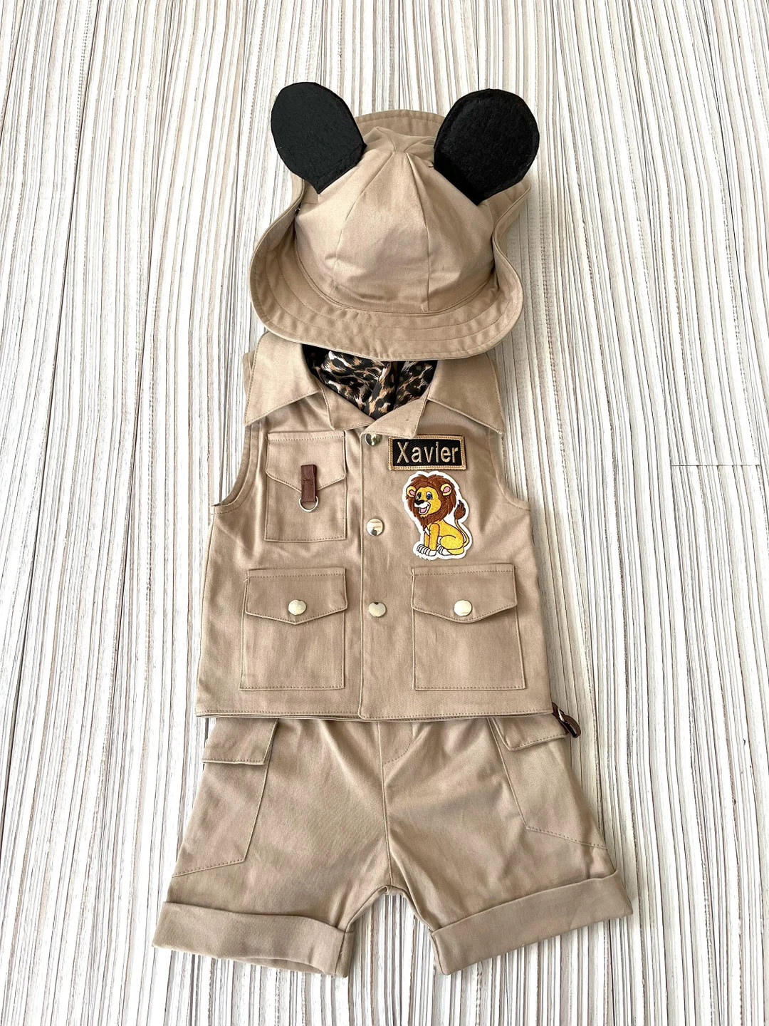 Personalized Mickey Mouse Inspired Short Safari Outfitbaby Safari Adventure Kids 2 Pieces Vest an... | Etsy (US)
