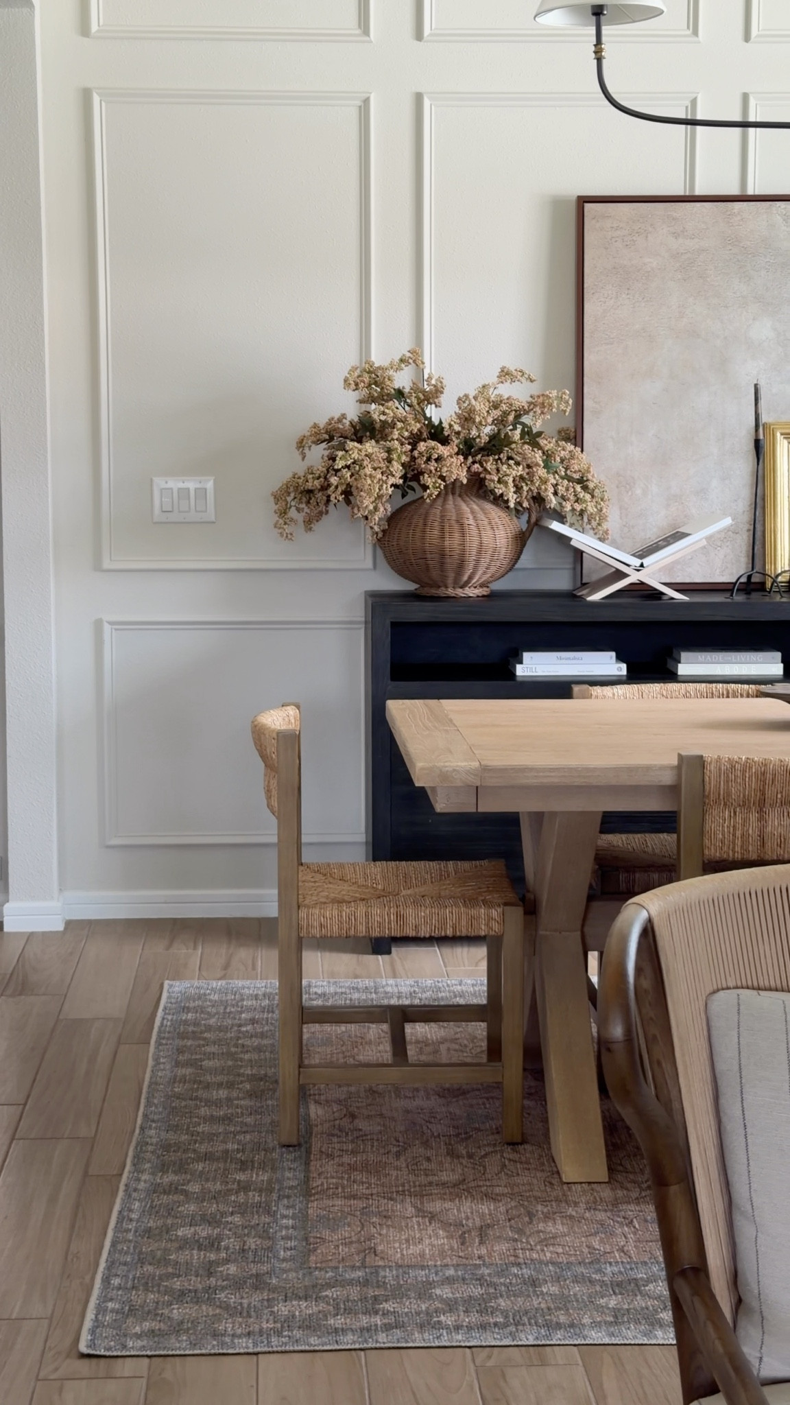 I added the Edinburgh rug from the Loloi x Rifle Paper Co. collection and it completely transformed my dining room 🤍 #gifted 

It went from feeling empty to finally finished—cozy, elevated, and pulled together without changing anything else.

If your space feels “off,” this might be the missing piece.

Save this for your next home refresh + tell me—are you team rug under the dining table? 👇🏼

#loloixriflepaperco #loloirugs 

#LTKHome #LTKSaleAlert