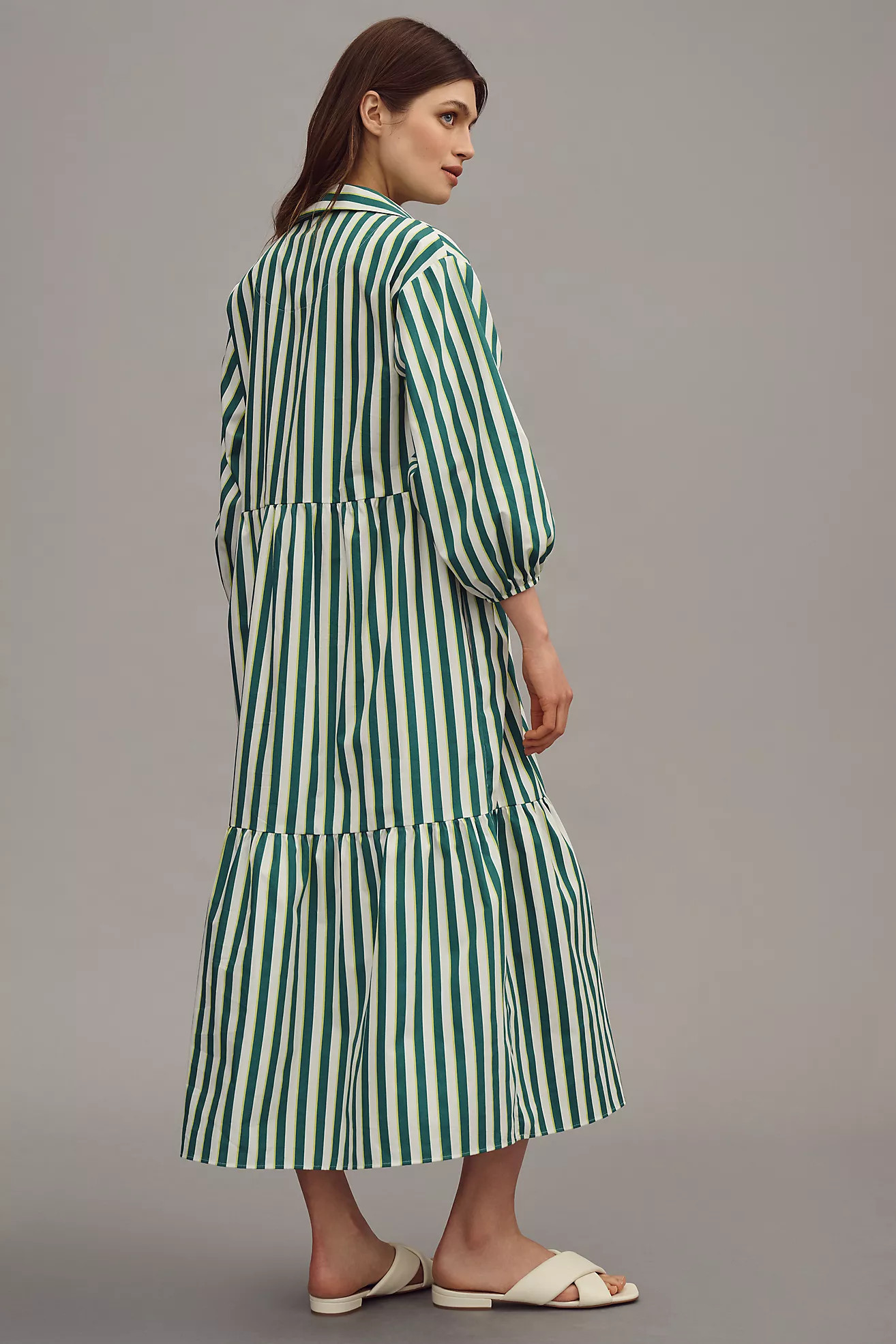 The Bettina Tiered Shirt Dress by Maeve | Anthropologie (US)