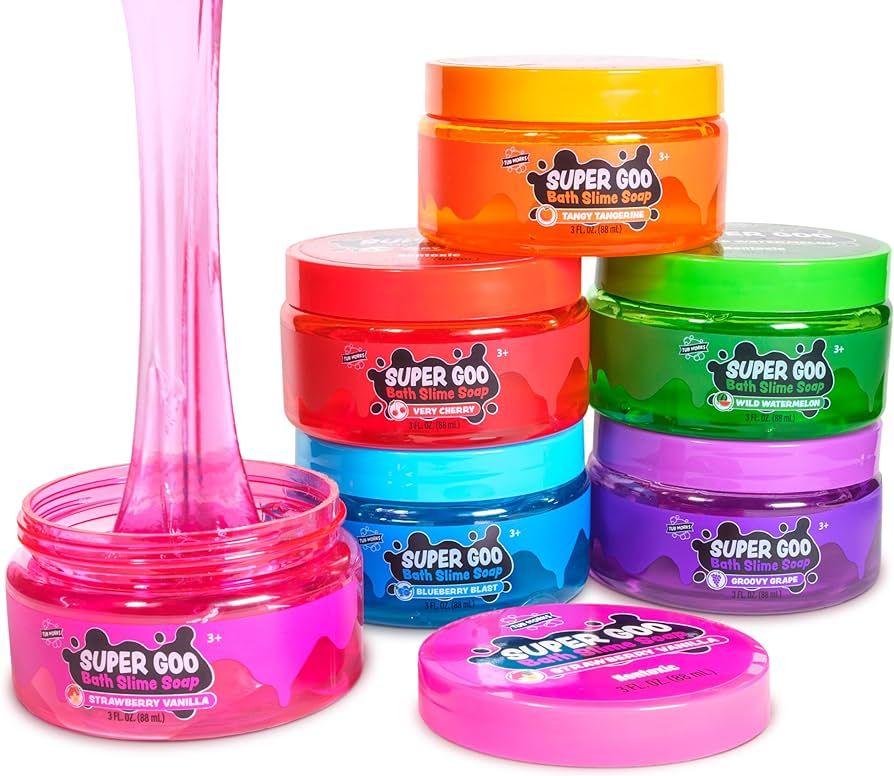 Tub Works® Super Goo Bath Slime™ Kids Soap Bath Toy, 6 Pack | Stretchy, Squishy Slime Soap for... | Amazon (US)