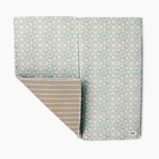 Toki Mats Mega Padded Play Mat in Green Tile Size Non-Organic Insert | Babylist