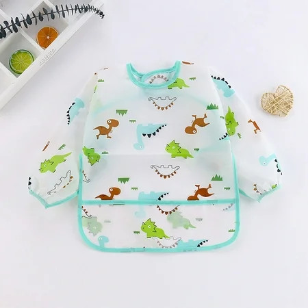 Newborn Toddler Kids Stylish Cute Cartoon Pattern Water Proof Smock Bib Saliva Towel Clearance Blue  | Walmart (US)