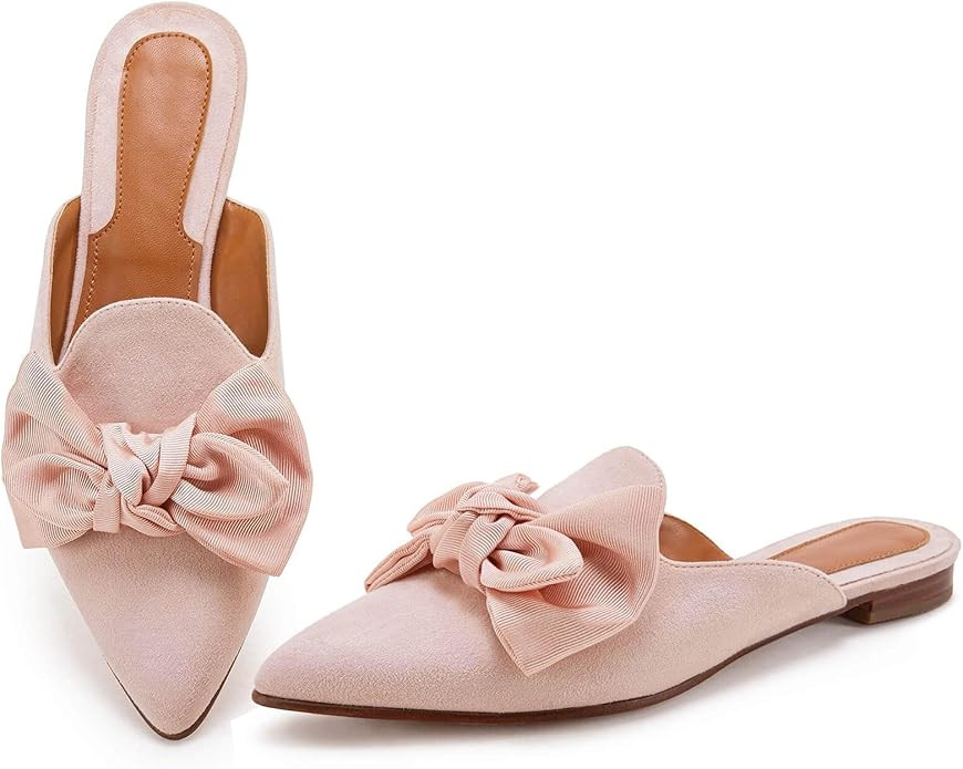 Rilista Mules for Women Slip On Comfortable Pointed Toe Womens Loafers Women's Flats for Women's ... | Amazon (US)