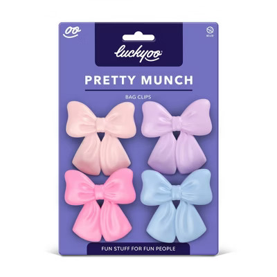 Fred & Friends 4pk Luckyoo Pretty Munch Bag Clips | Target