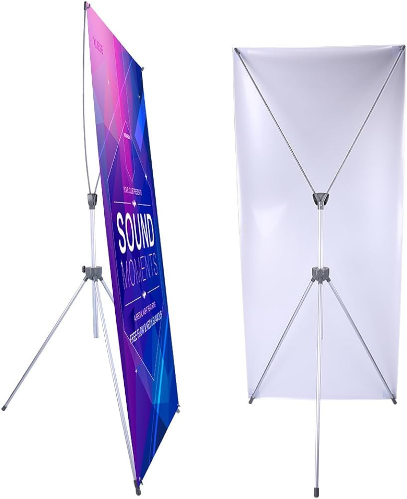 Adjustable X Banner Stand Fits Any Banner Size Width 23" to 32" and Height 63" to 78" | Amazon (US)