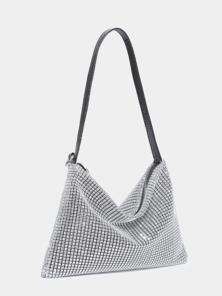 Allover Rhinestone Decor Square Bag | SHEIN