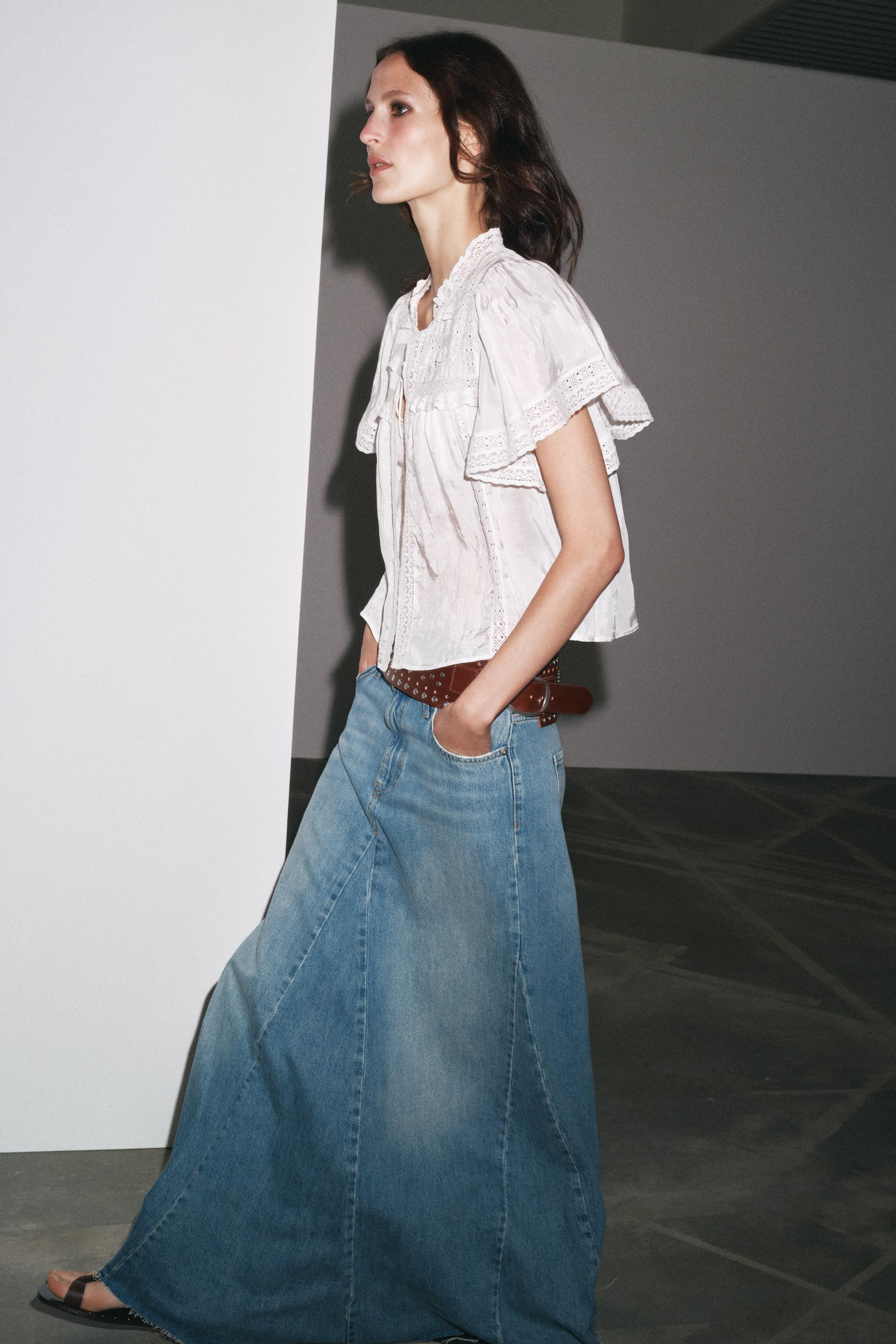 LACE SATIN TOP - ZW COLLECTION | Zara US