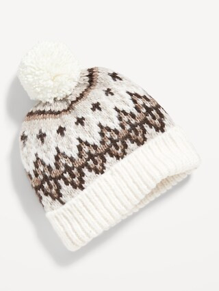 Fair Isle Pom-Pom Beanie Hat for Toddler Boys | Old Navy (US)