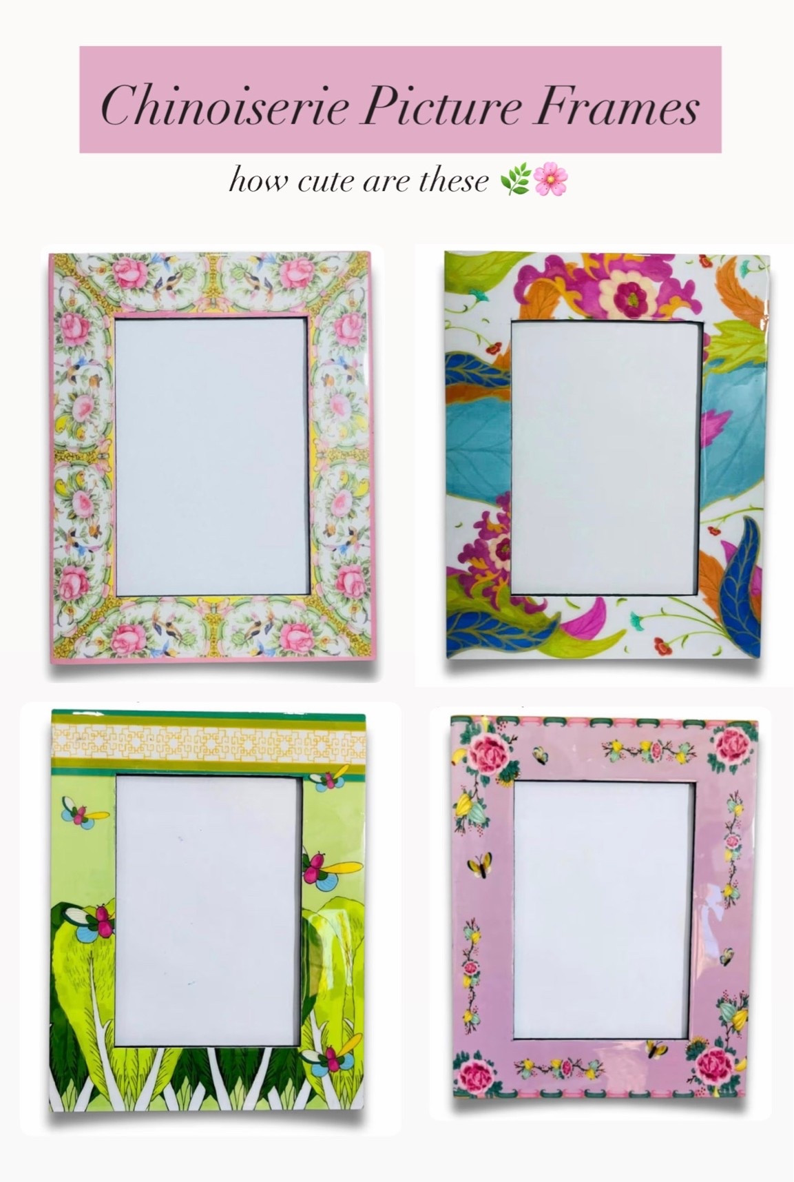 Chinoiserie picture frames on Amazon 🌸🌿 Bok Choy, famille rose, rose medallion, tobacco leaf

#LTKHome