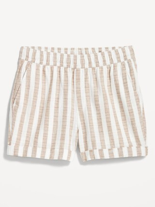 Matching High-Waisted Striped Linen-Blend Shorts for Women -- 3.5-inch inseam | Old Navy (US)