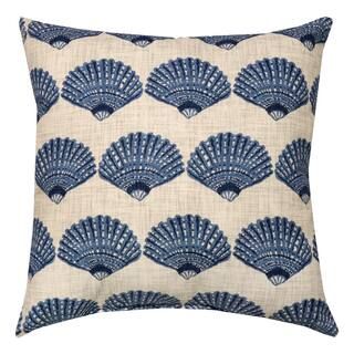 Hampton Bay 18 in. x 18 in. Shell Scallop Outdoor Throw Pillow 7680-04909511 - The Home Depot | The Home Depot
