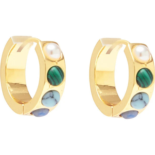 Mignonne Gavigan | Women's Petra Huggue Hoops (Multicolor, One Size) | Maisonette | Maisonette