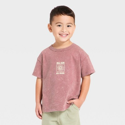 Toddler Boys' All Sun Oversized T-Shirt - Cat & Jack™ Brown 12M | Target