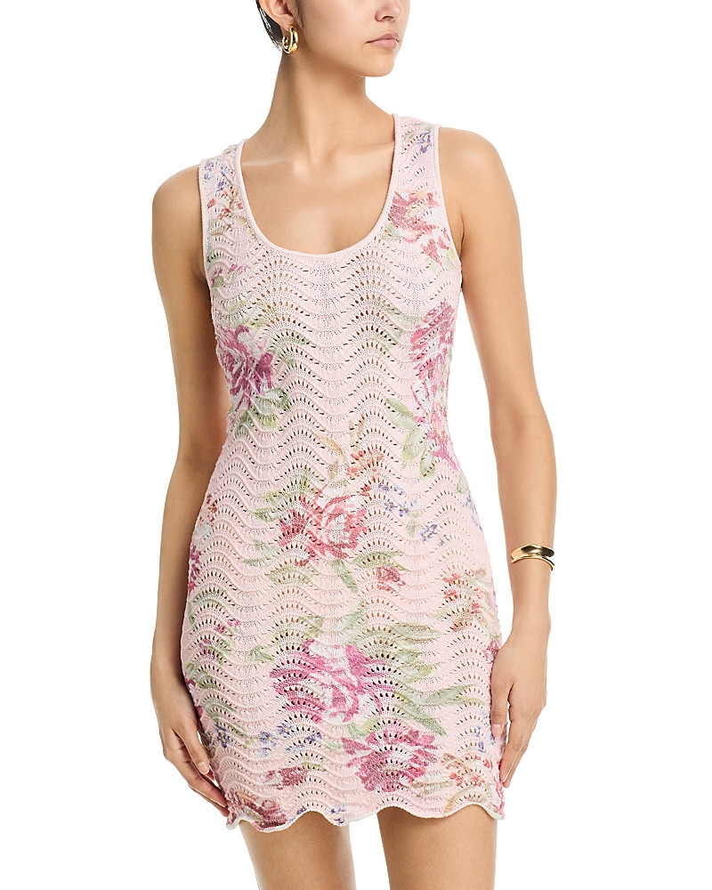 Aqua Floral Sweater Knit Tank Mini Dress - Exclusive | Bloomingdale's (US)