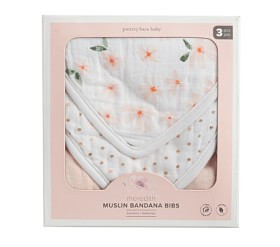 Meredith Muslin Drool Bib Set | Pottery Barn Kids