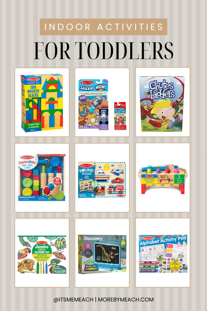 Looking for easy ways to keep your little one busy indoors? These toddler-friendly activities are our winter lifesavers. From wooden blocks and sound puzzles to sticker fun and creative play kits, everything here keeps tiny hands engaged and little minds learning. Perfect for snow days, quiet time, or when you just need 20 minutes to drink your coffee hot. 

 #LTKGiftGuide #LTKHome #LTKKids