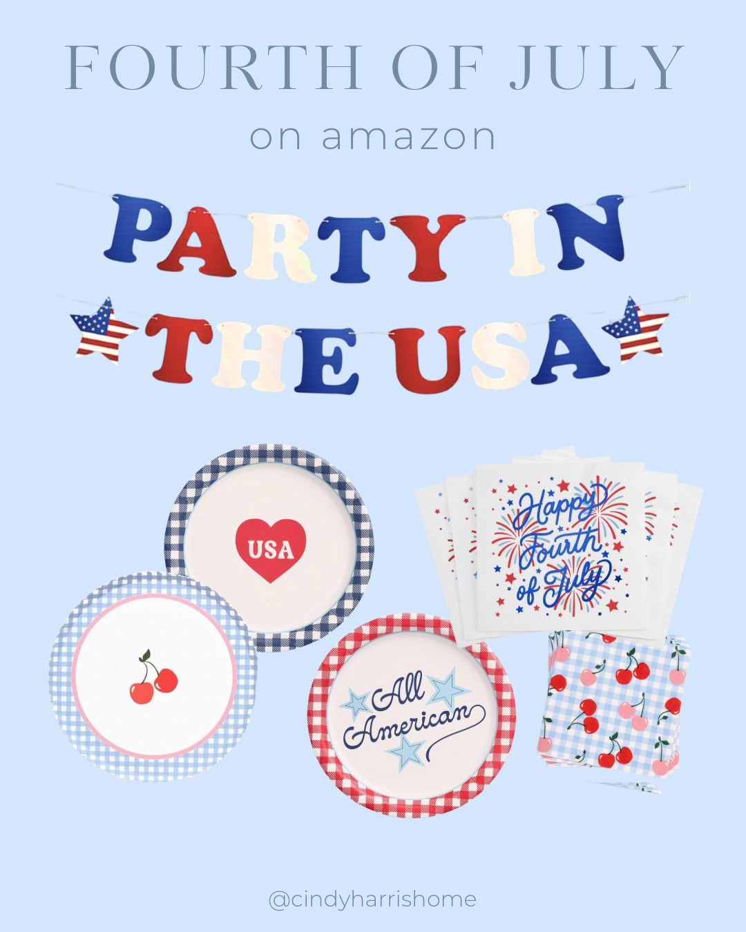 Hosting this Fourth of July? Check out these cute patriotic finds on Amazon! ❤️🤍💙