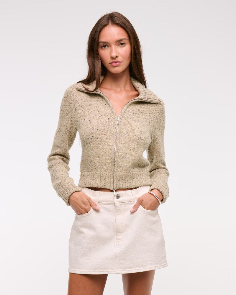Double Zipper Cardigan | Abercrombie & Fitch (UK)