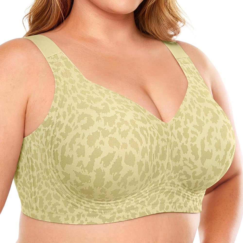 OEAK Womens Wireless Jelly Bra Plus Size Supportive Seamless Bras Full Coverage Push Up Comfortab... | Amazon (US)