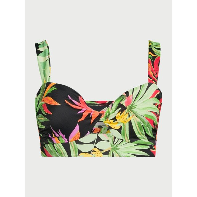 Sofia by Sofia Vergara Women's Twist Longline Bikini Top, Sizes XS-XL | Walmart (US)