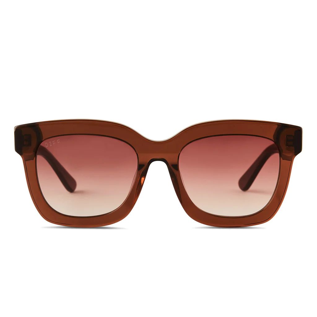 COLOR: deep amber   terracotta gradient sunglasses | DIFF Eyewear