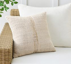 Miles Striped Outdoor Pillow | Pottery Barn (US)