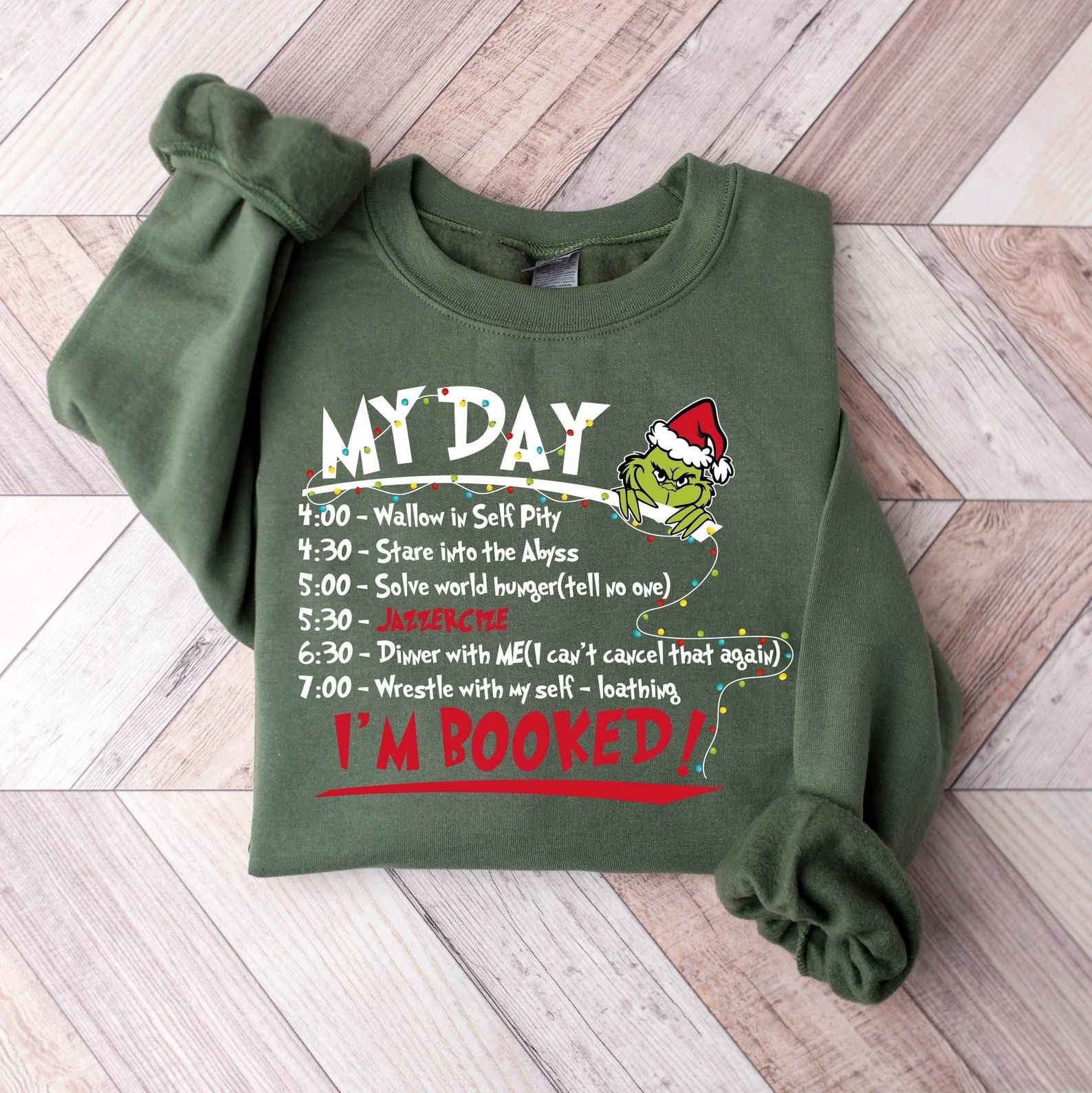 My Day I'm Booked Sweatshirt the Grinch Christmas - Etsy | Etsy (US)