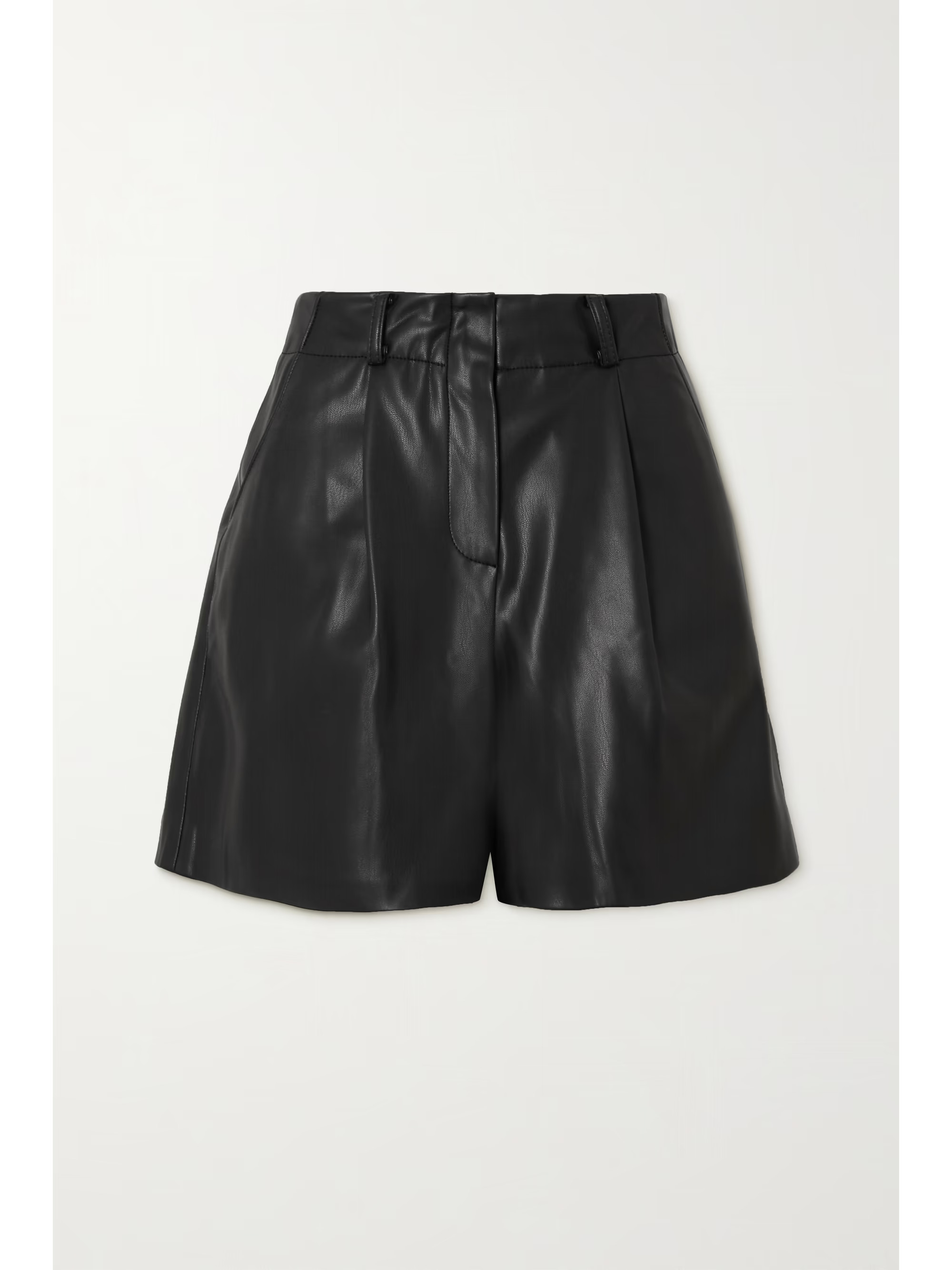 Manon pleated faux leather shorts | NET-A-PORTER (US)