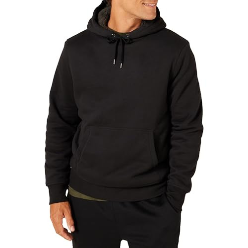 Amazon Essentials Men's Sherpa-Lined Pullover Hoodie, Black, XX-Large | Amazon (US)