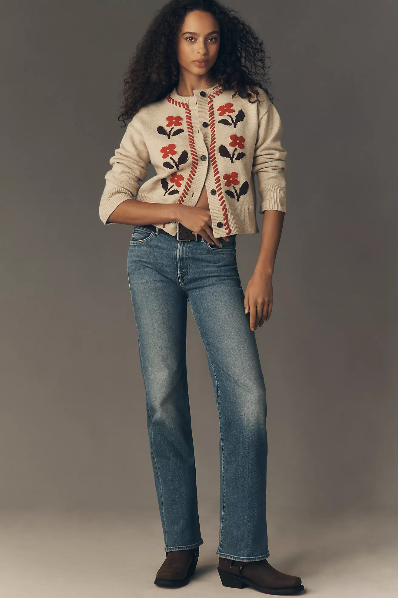 MOTHER The Kick It Mid-Rise Straight-Leg Jeans | Anthropologie (US)