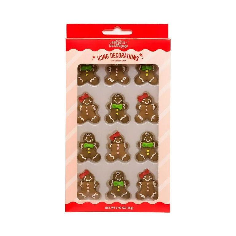 Sarah's Bakeshop Gingerbread Man Brown Icing Decorations - Edible Cake Toppers | Walmart (US)