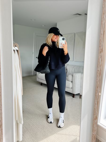 Leggings outfit idea for fall | $30 Amazon leggings | socks and sneakers | mom style

#LTKstyletip