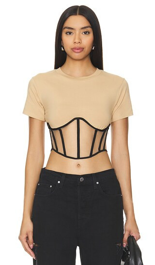 RTA Angelo Top in Beige. - size L | Revolve Clothing (Global)