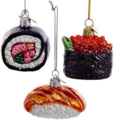 Noble Gems™ Sushi Glass Ornaments, 3 Assorted | Amazon (US)