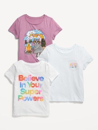 Short-Sleeve Graphic T-Shirt 3-Pack for Girls | Old Navy (US)