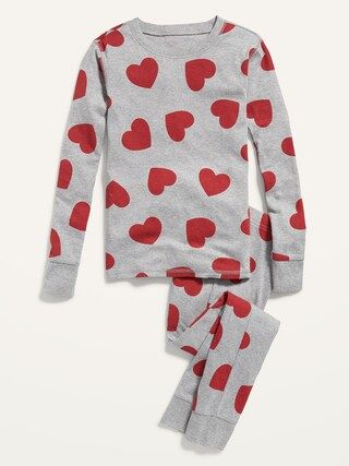 Gender-Neutral Snug-Fit Valentine-Print Pajama Set for Kids | Old Navy (US)