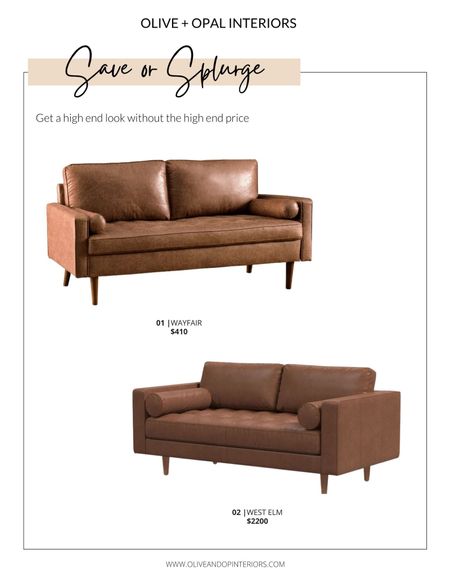 Would you save or splurge on this leather sofa?!
.
.
.
Wayfair 
West Elm
Leather Sofa
Faux Leather Sofa
Tufted Sofa
Bench Sofa
Modern
Transitional 
Industrial 

#LTKhome #LTKstyletip #LTKbeauty