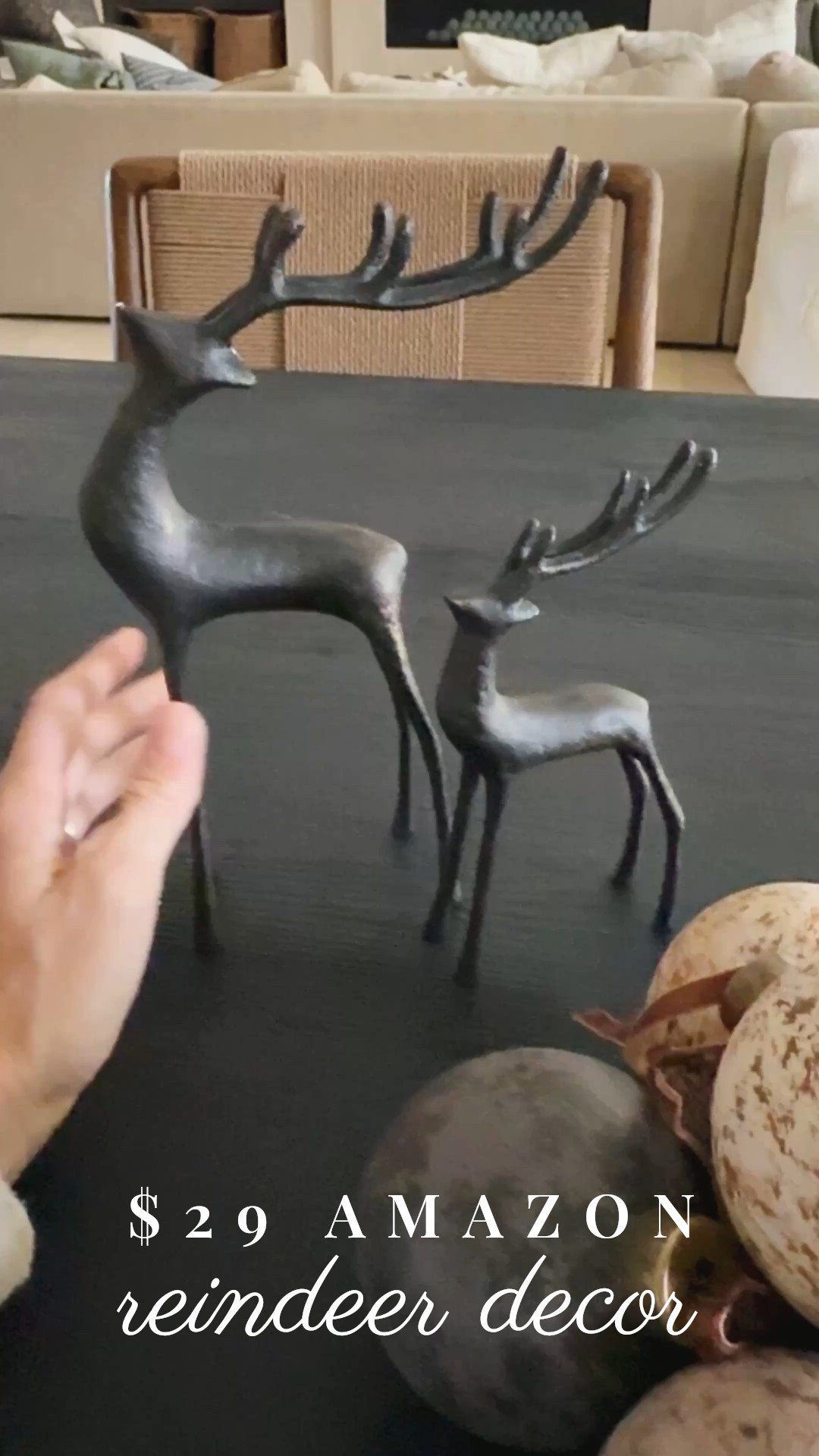 Amazon reindeer Christmas decor for your home! Buy these for the holidays from  Amazon before they sell out 🌲 

#LTKHoliday #LTKHome