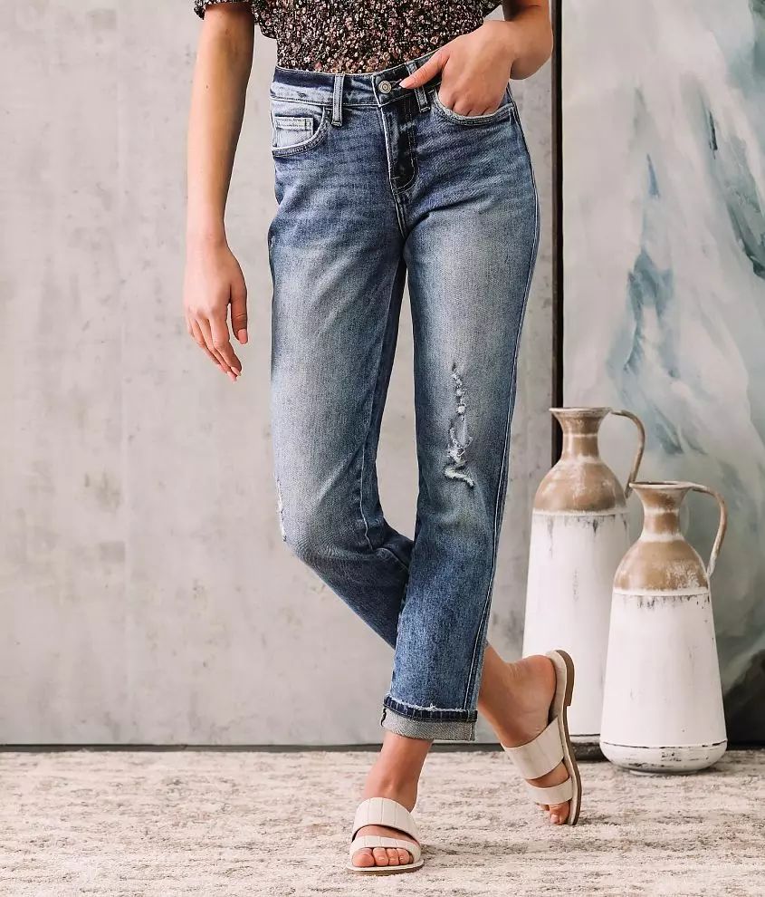 Mid-Rise Ankle Stretch Jean | Buckle