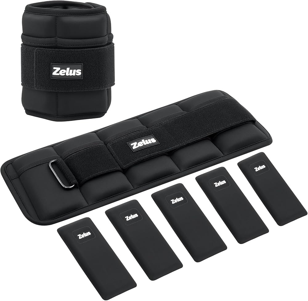 ZELUS Soft Iron Z-Fit Ankle Weights 1 Pair Adjustable, 4LB/7LB/10LB for Women Men, Ultra Thin Leg... | Amazon (US)