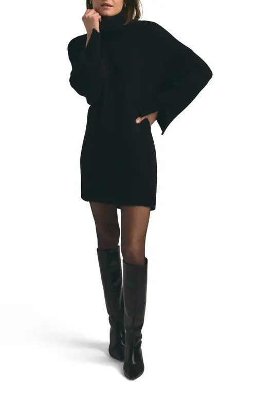 Favorite Daughter The St. James Wool & Cashmere Blend Turtleneck Sweater Dress in Black at Nordst... | Nordstrom