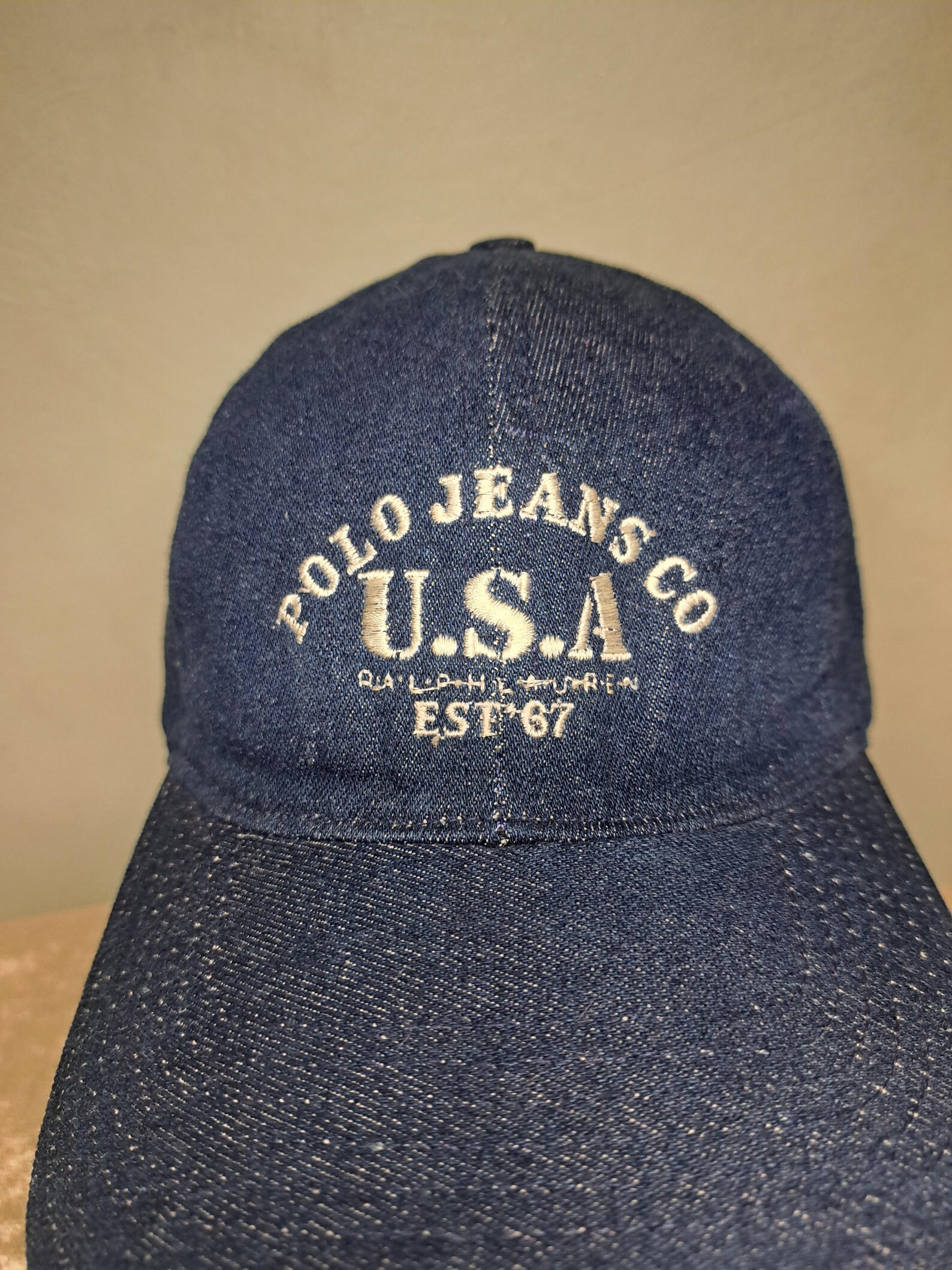 Vintage Ralph Lauren Polo Jeans Co Denim Hat | USA Est 67 Embroidered Jean Cap | 90s RL Flag Patc... | Etsy (Global)