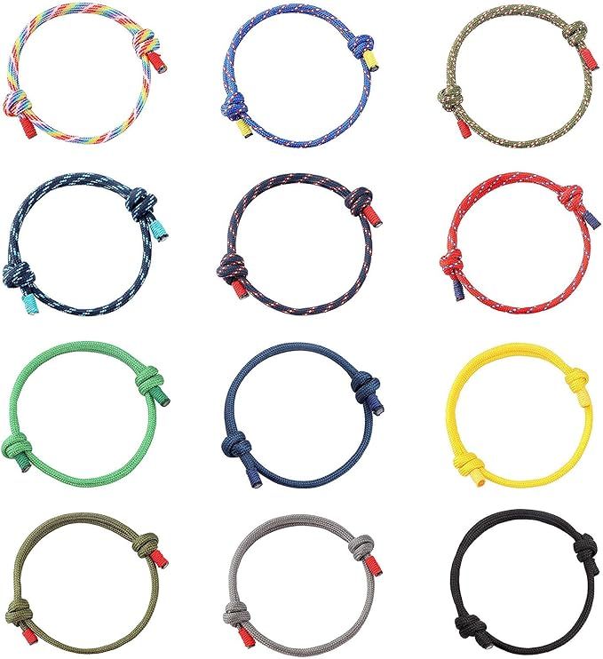 MILACOLATO 12Pcs Nautical Braided Bracelet Handmade Navy Rope Cord Bracelet Cool String Bracelet ... | Amazon (US)