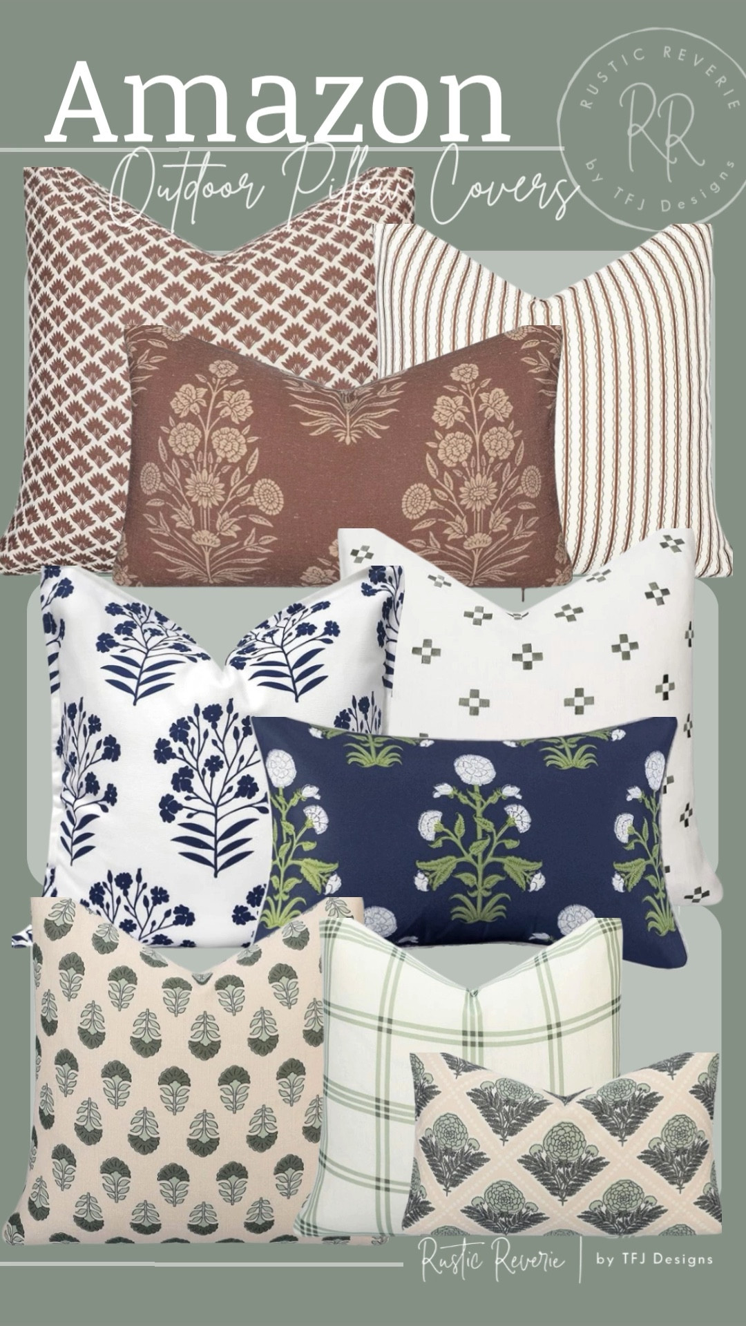 I found some gorgeous Indoor/Outdoor Throw Pillows that I had to share! Most are styles are available in two sizes too  Cozy up your patio this year so you’ll actually spend more time out there. 😅 amazon creator favorites prime shipping affordable floral striped block print grandmillennial grand millennial traditional transitional 

#LTKSaleAlert #LTKHome #LTKSeasonal