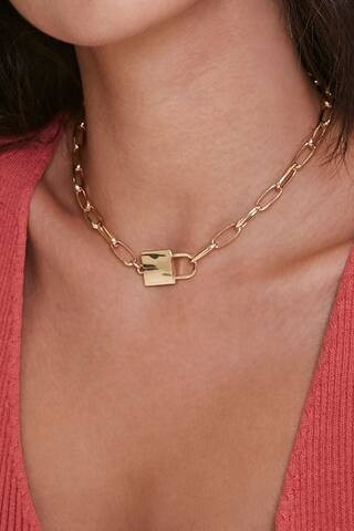 Anchor Chain Lock Necklace | Forever 21 (US)