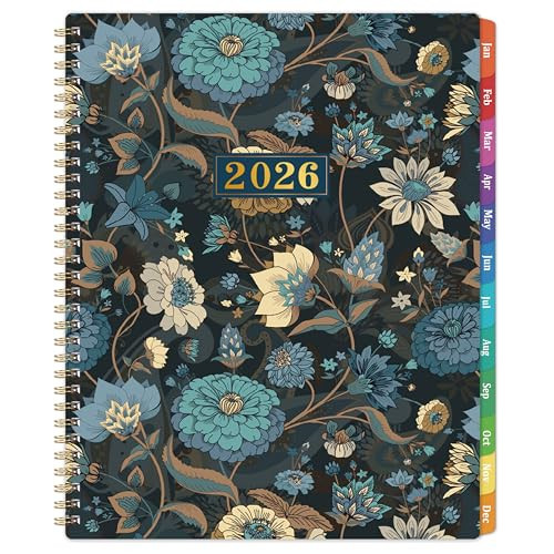 2026 Planner - 2026 Calendar Planner, Jan. 2026 - Dec. 2026, 2026 Planner Weekly and Monthly with 12 Colorful Monthly Tabs, 8.5" x 11" Inner Pocket, Twin-Wire Binding | Amazon (US)