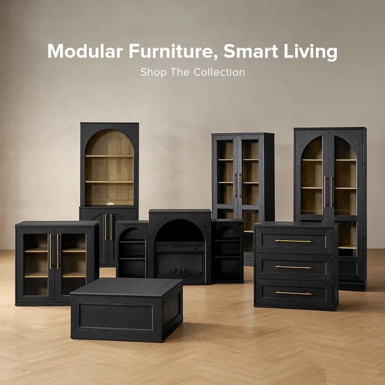 Mopio Blake Storage Cabinet with Hutch, Sideboard Buffet Cabinet with Storage, Kitchen Pantry Cab... | Walmart (US)